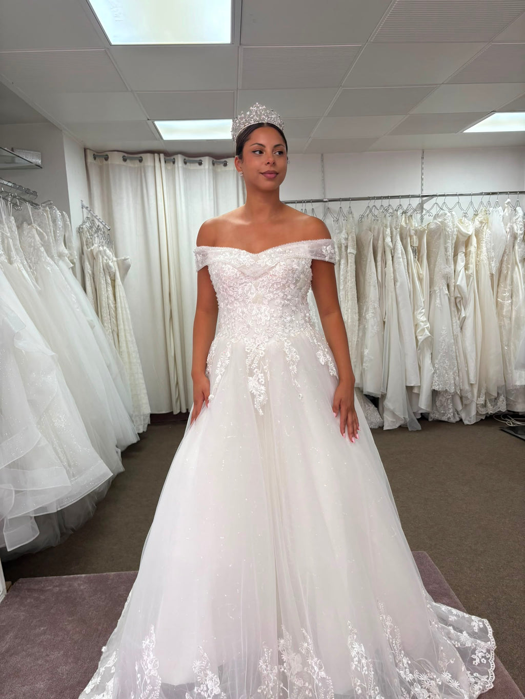 Robe de mariée royale - Epaules dénudées
