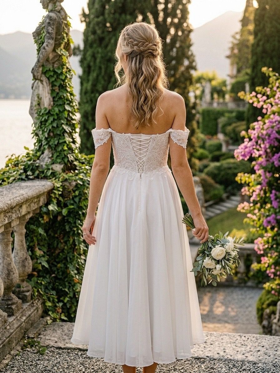Robe de mariée Bohème Élégance – Longueur Midi